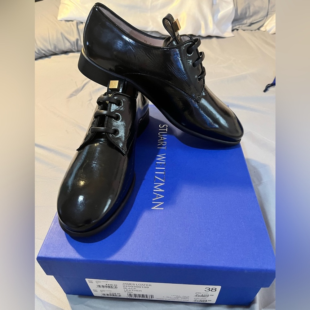 STUART WEITZMAN James Pitch Black Vinile Nappa